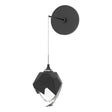 Hubbardton Forge 2023 Black Black Crystal (BP) Chrysalis Small Low Voltage Sconce