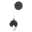 Hubbardton Forge 2023 Black Black Crystal (BP) Chrysalis Small Low Voltage Sconce