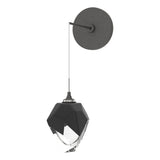 Hubbardton Forge 2023 Natural Iron Black Crystal (BP) Chrysalis Small Low Voltage Sconce