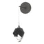 Hubbardton Forge 2023 Natural Iron Black Crystal (BP) Chrysalis Small Low Voltage Sconce