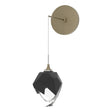 Hubbardton Forge 2023 Soft Gold Black Crystal (BP) Chrysalis Small Low Voltage Sconce