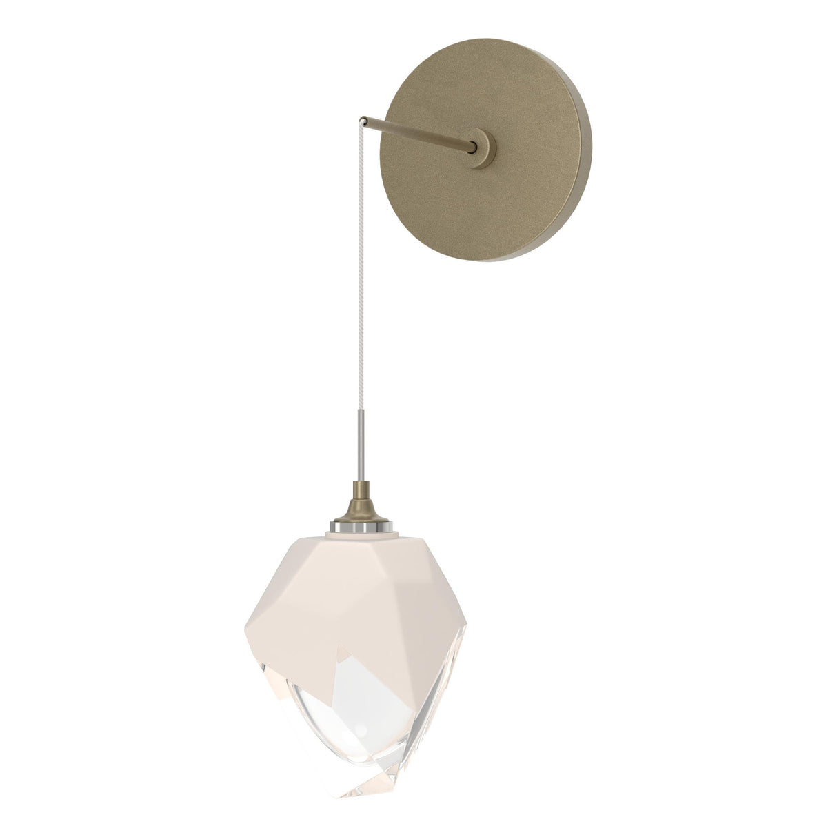 Hubbardton Forge 2023 Soft Gold White Crystal (WP) Chrysalis Small Low Voltage Sconce