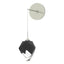 Hubbardton Forge 2023 Sterling Black Crystal (BP) Chrysalis Small Low Voltage Sconce