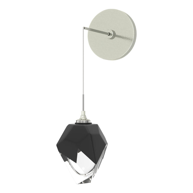 Hubbardton Forge 2023 Sterling Black Crystal (BP) Chrysalis Small Low Voltage Sconce