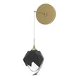 Hubbardton Forge 2023 Modern Brass Black Crystal (BP) Chrysalis Small Low Voltage Sconce