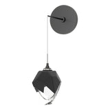 Hubbardton Forge 2023 Ink Black Crystal (BP) Chrysalis Small Low Voltage Sconce