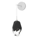 Hubbardton Forge 2023 White Black Crystal (BP) Chrysalis Large Low Voltage Sconce