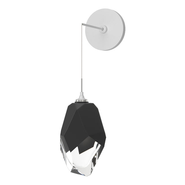 Hubbardton Forge 2023 White Black Crystal (BP) Chrysalis Large Low Voltage Sconce