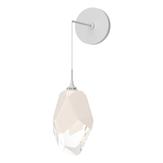 Hubbardton Forge 2023 White White Crystal (WP) Chrysalis Large Low Voltage Sconce