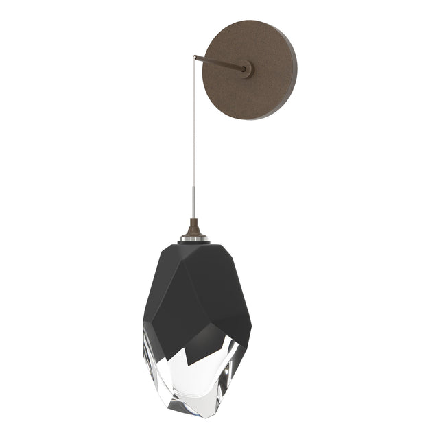 Hubbardton Forge 2023 Bronze Black Crystal (BP) Chrysalis Large Low Voltage Sconce