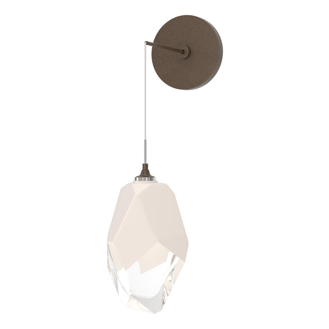 Hubbardton Forge 2023 Bronze White Crystal (WP) Chrysalis Large Low Voltage Sconce