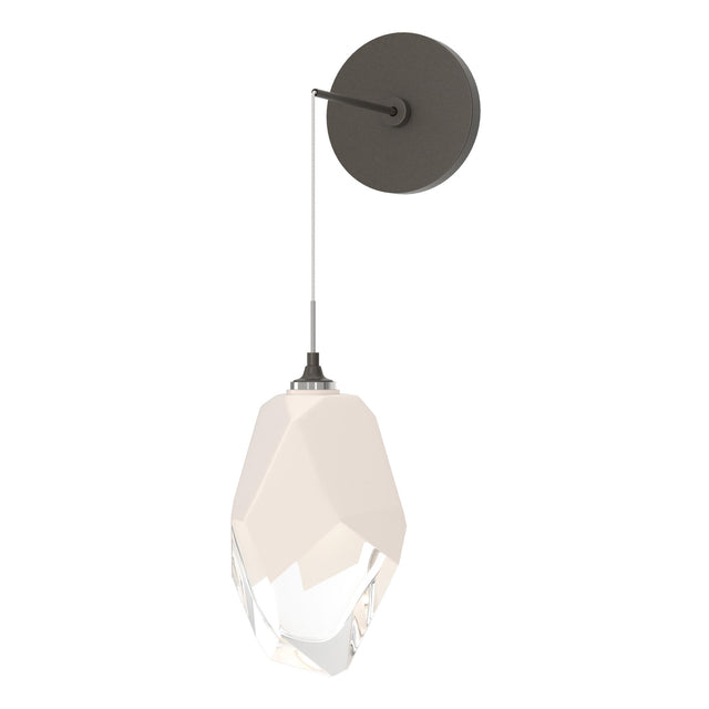 Hubbardton Forge 2023 Dark Smoke White Crystal (WP) Chrysalis Large Low Voltage Sconce