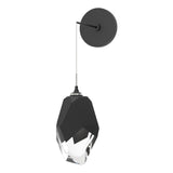 Hubbardton Forge 2023 Black Black Crystal (BP) Chrysalis Large Low Voltage Sconce