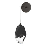 Hubbardton Forge 2023 Oil Rubbed Bronze Black Crystal (BP) Chrysalis Large Low Voltage Sconce
