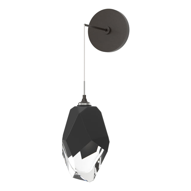 Hubbardton Forge 2023 Oil Rubbed Bronze Black Crystal (BP) Chrysalis Large Low Voltage Sconce