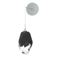 Hubbardton Forge 2023 Vintage Platinum Black Crystal (BP) Chrysalis Large Low Voltage Sconce