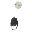 Hubbardton Forge 2023 Sterling Black Crystal (BP) Chrysalis Large Low Voltage Sconce