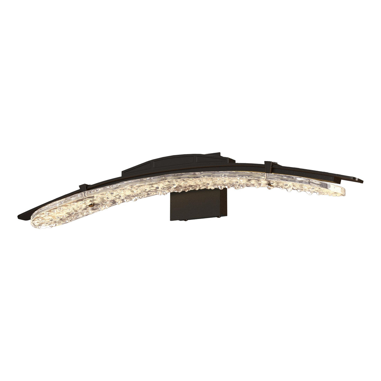 Hubbardton Forge 2023 Oil Rubbed Bronze Clear Glass (ZM) Glissade LED Bath Sconce