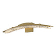 Hubbardton Forge 2023 Modern Brass Clear Glass (ZM) Glissade LED Bath Sconce