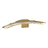 Hubbardton Forge 2023 Modern Brass Clear Glass (ZM) Glissade LED Bath Sconce