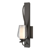 Hubbardton Forge 2013 Dark Smoke Seeded Glass with Opal Diffuser (ZS) Flora Sconce