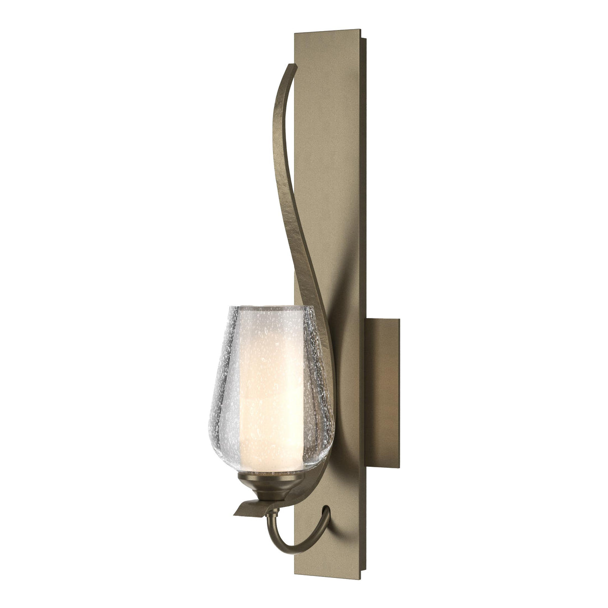 Hubbardton Forge 2013 Soft Gold Seeded Glass with Opal Diffuser (ZS) Flora Sconce