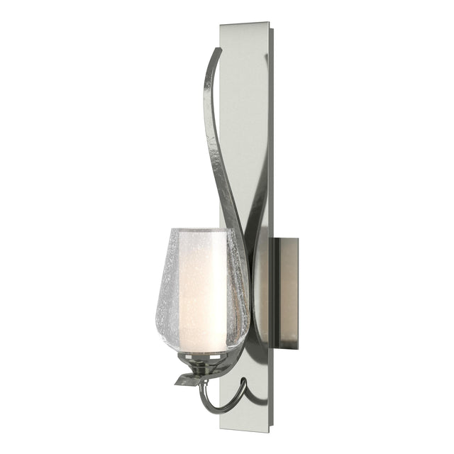 Hubbardton Forge 2013 Sterling Seeded Glass with Opal Diffuser (ZS) Flora Sconce