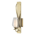 Hubbardton Forge 2013 Modern Brass Seeded Glass with Opal Diffuser (ZS) Flora Sconce
