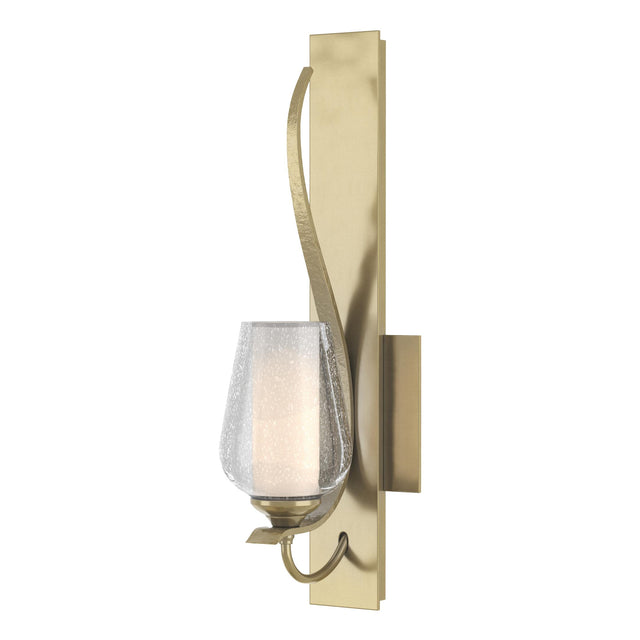 Hubbardton Forge 2013 Modern Brass Seeded Glass with Opal Diffuser (ZS) Flora Sconce