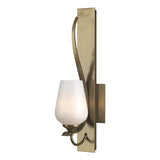 Hubbardton Forge 2013 Modern Brass Opal Glass (GG) Flora Sconce