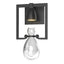 Hubbardton Forge 2018 Black Clear Glass (ZM) Apothecary Sconce