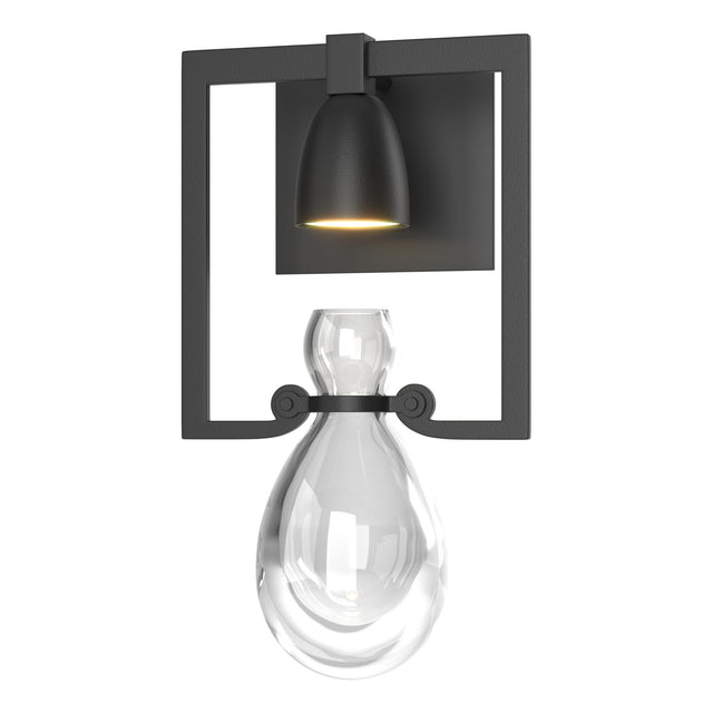 Hubbardton Forge 2018 Black Clear Glass (ZM) Apothecary Sconce