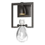Hubbardton Forge 2018 Oil Rubbed Bronze Clear Glass (ZM) Apothecary Sconce