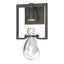Hubbardton Forge 2018 Natural Iron Clear Glass (ZM) Apothecary Sconce