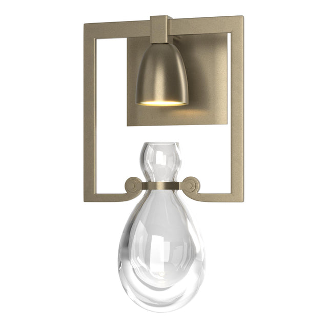 Hubbardton Forge 2018 Soft Gold Clear Glass (ZM) Apothecary Sconce