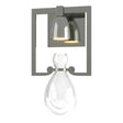 Hubbardton Forge 2018 Sterling Clear Glass (ZM) Apothecary Sconce