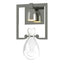 Hubbardton Forge 2018 Sterling Clear Glass (ZM) Apothecary Sconce