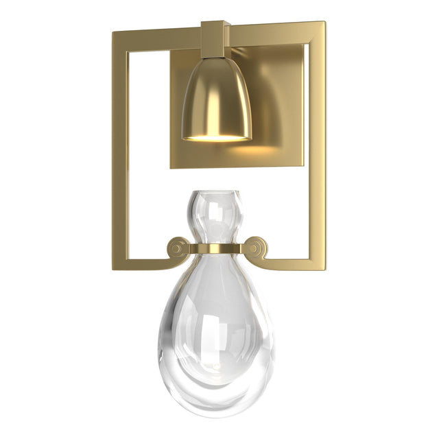 Hubbardton Forge 2018 Modern Brass Clear Glass (ZM) Apothecary Sconce