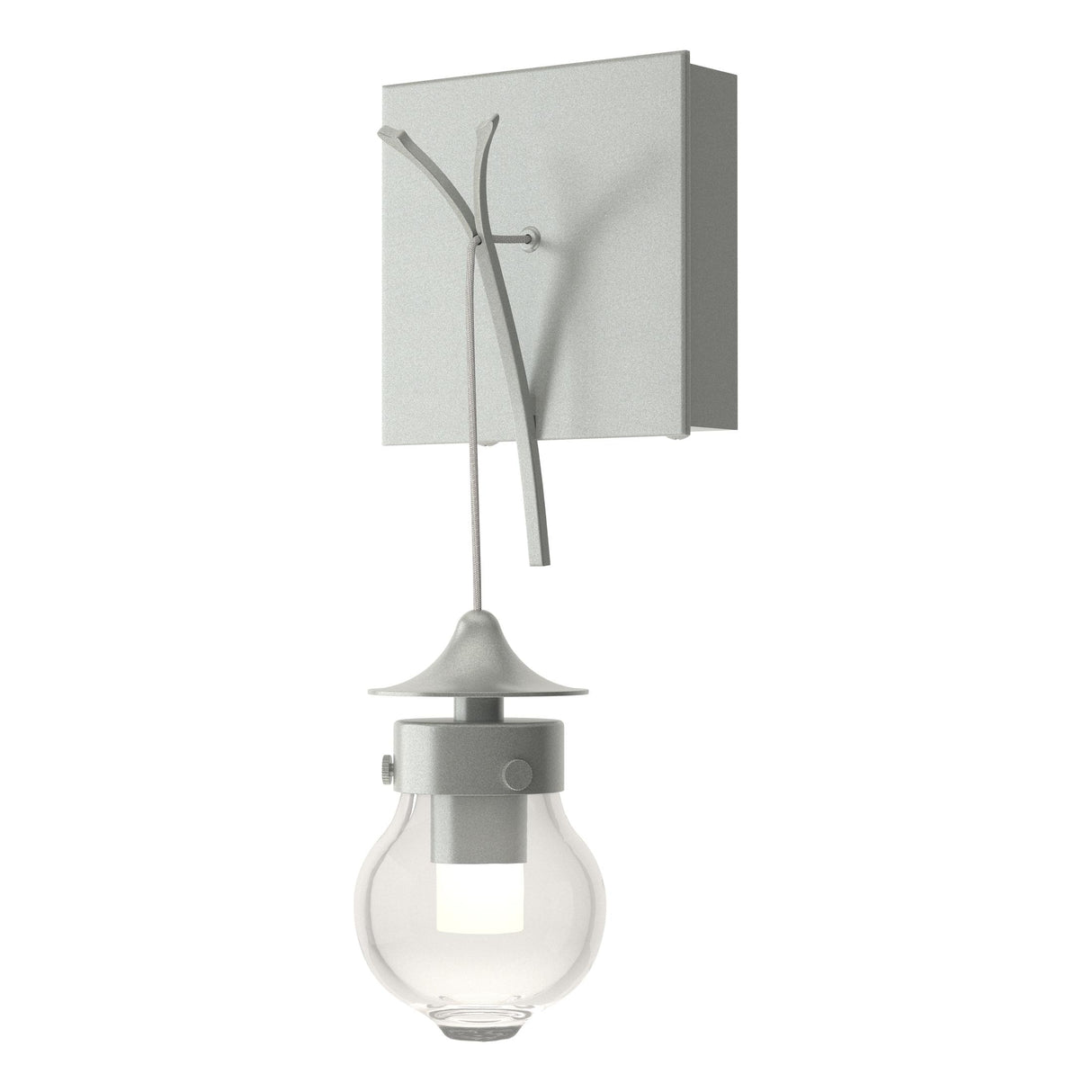 Hubbardton Forge 2018 Vintage Platinum Clear Glass (ZM) Kiwi Sconce
