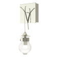 Hubbardton Forge 2018 Sterling Clear Glass (ZM) Kiwi Sconce