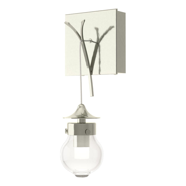 Hubbardton Forge 2018 Sterling Clear Glass (ZM) Kiwi Sconce