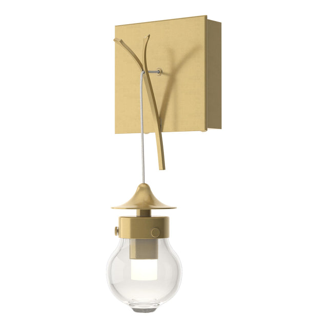 Hubbardton Forge 2018 Modern Brass Clear Glass (ZM) Kiwi Sconce