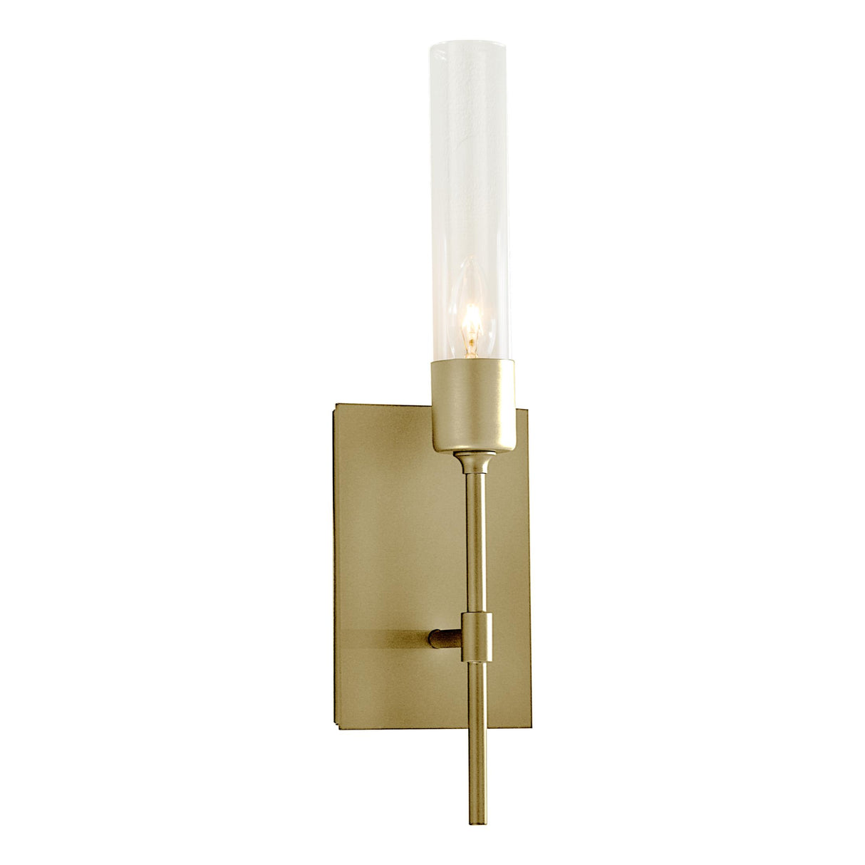 Hubbardton Forge 2019 Modern Brass Clear Glass (ZM) Vela Sconce