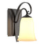 Hubbardton Forge 2003 Oil Rubbed Bronze Opal Glass (GG) Scroll Sconce