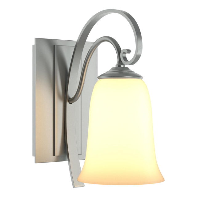 Hubbardton Forge 2003 Vintage Platinum Opal Glass (GG) Scroll Sconce