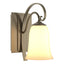 Hubbardton Forge 2003 Soft Gold Opal Glass (GG) Scroll Sconce
