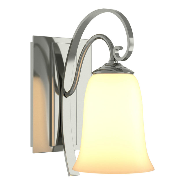Hubbardton Forge 2003 Sterling Opal Glass (GG) Scroll Sconce