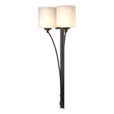Hubbardton Forge 2008 Black Opal Glass (GG) Formae Contemporary 2 Light Sconce