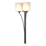 Hubbardton Forge 2008 Natural Iron Opal Glass (GG) Formae Contemporary 2 Light Sconce