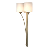 Hubbardton Forge 2008 Soft Gold Opal Glass (GG) Formae Contemporary 2 Light Sconce